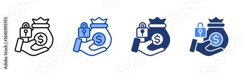 Private Equity icon set multiple style collection