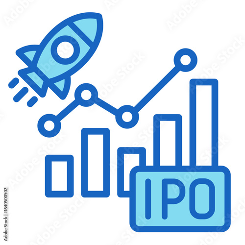 Ipo Launch  Icon Element For Design