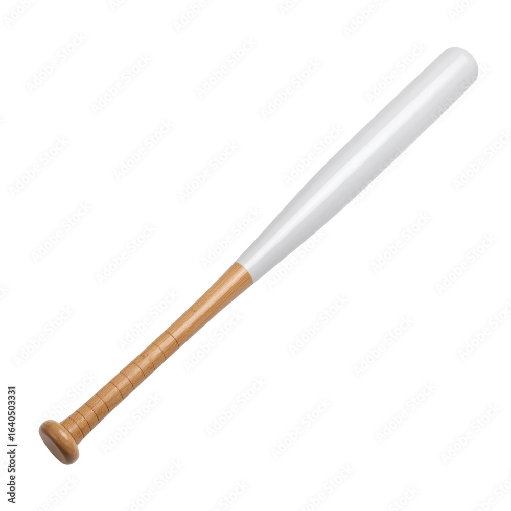 Obraz premium Baseball Bat with White Handle on Transparent background