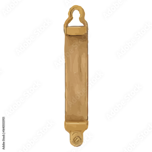 Vintage Leather Strap Illustration: Classic Barber Grooming Accessory