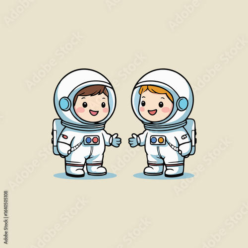 A cheerful astronaut friend animatedly discussing their favorite intergalactic games with a playful alien creature, surrounded by glowing orbs and vibrant planets.