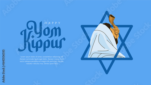 vector yom kippur poster template 