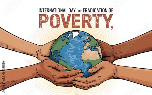 Hands unite to support the international day for the eradication of poverty