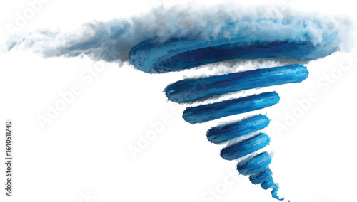 blue and White Tornado