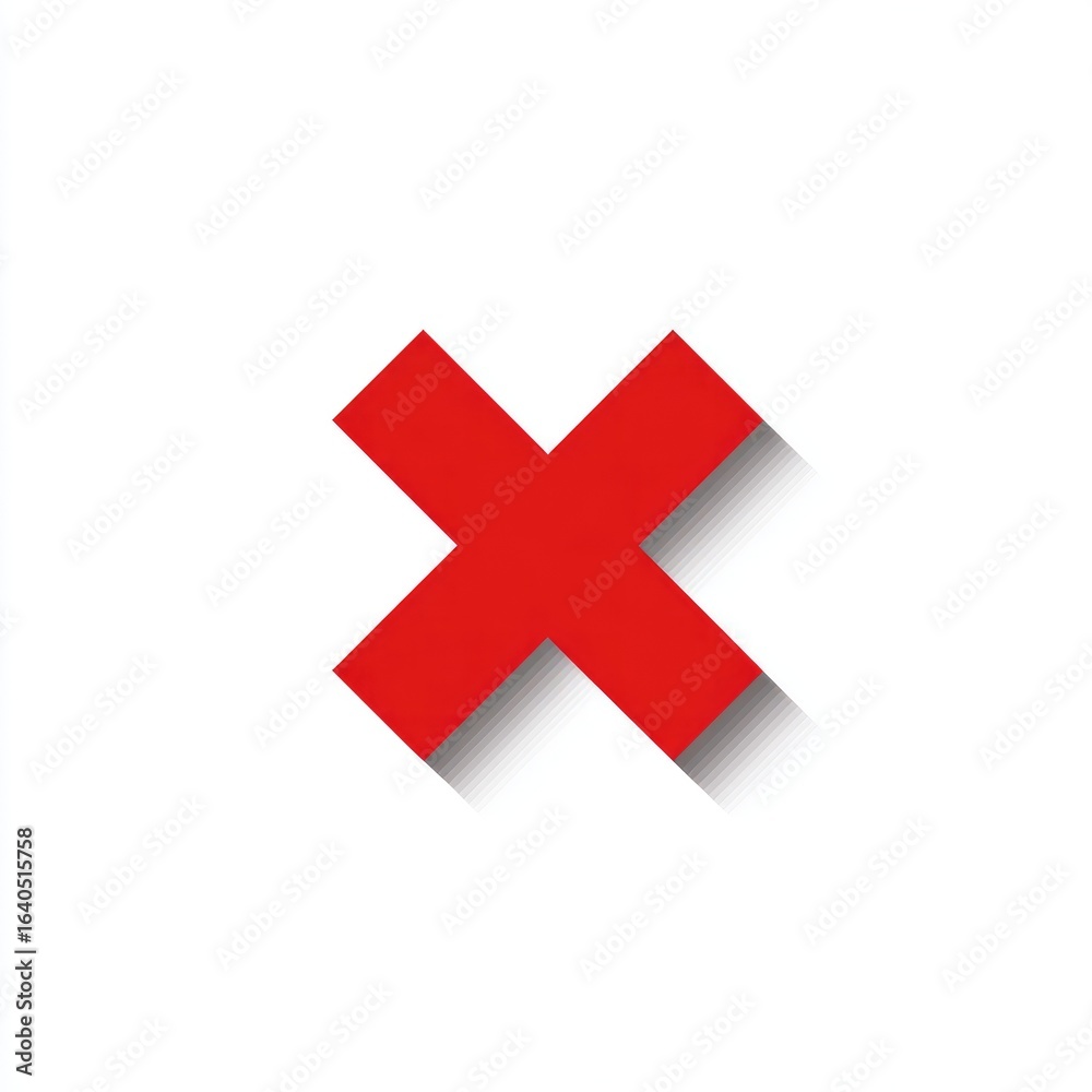 Fototapeta premium Red cross symbol on white background