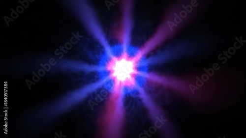 Wallpaper Mural Bright Particle Burst in Pink and Blue Torontodigital.ca