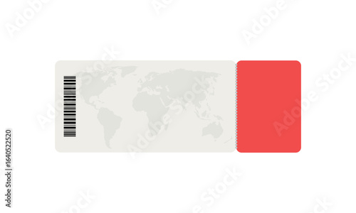 Airplane Ticket Icon Vector | Simple Flight Boarding Pass Graphic