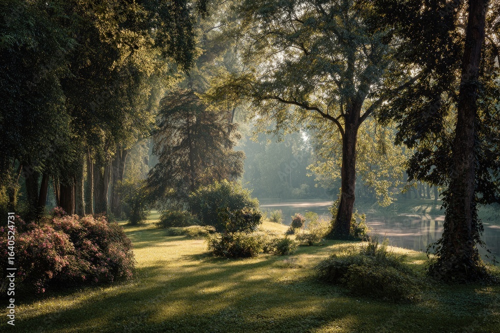 Fototapeta premium Sunlit Forest Edge