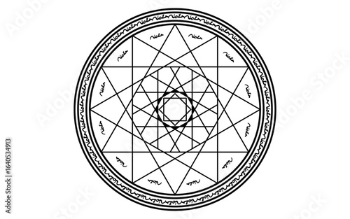 魔法陣、魔法使いのイメージ素材。