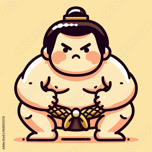 sumo wrestler vector illustration