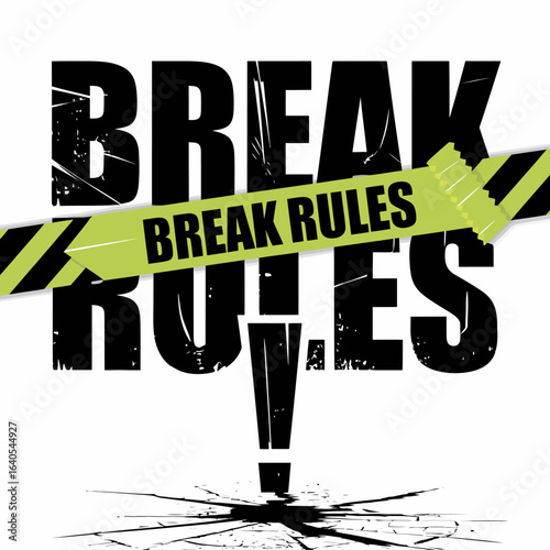 Break Free from Conformity: A Bold Graphic Representation of Defying Established Norms and Rules