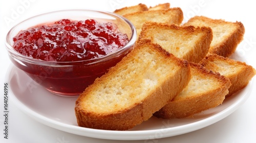 Wallpaper Mural Toasted bread slices with strawberry jam Torontodigital.ca