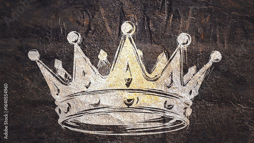 Wallpaper Mural Hand drawn gold crown in grunge sketch style on background": Torontodigital.ca