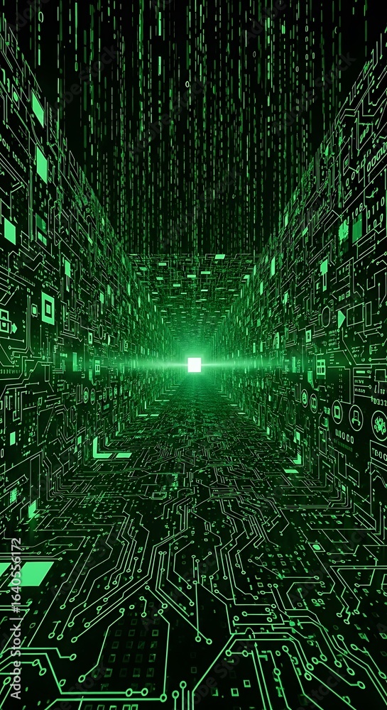 Obraz premium Experience the Future of Technology Exploring Digital Worlds and Futuristic Networks