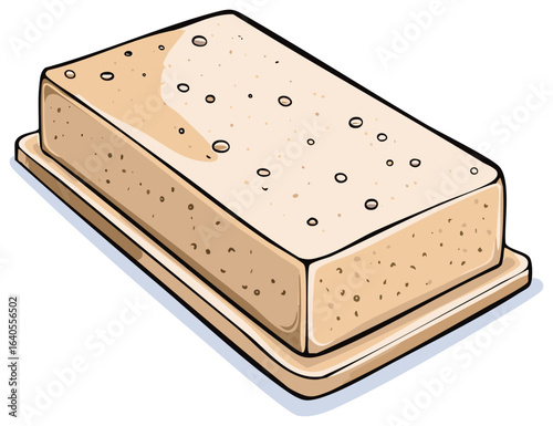 Halvah Dessert Block on a Tray Middle Eastern Sweet Confectionery