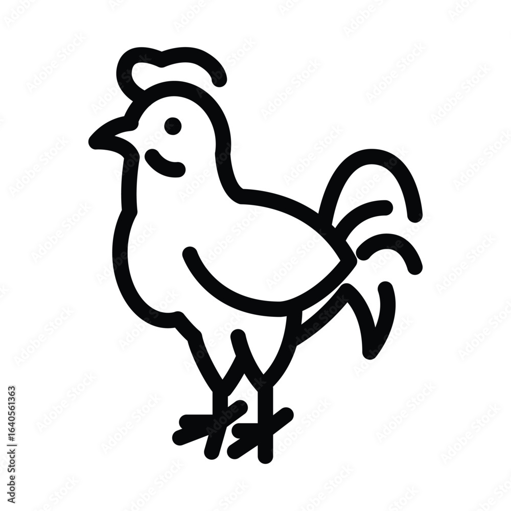 Fototapeta premium rooster outline icon vector design good for web or mobile app