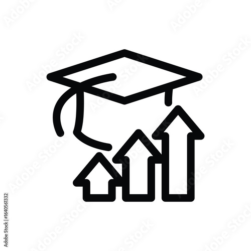 educational improvement outline icon vector design good for web or mobile app