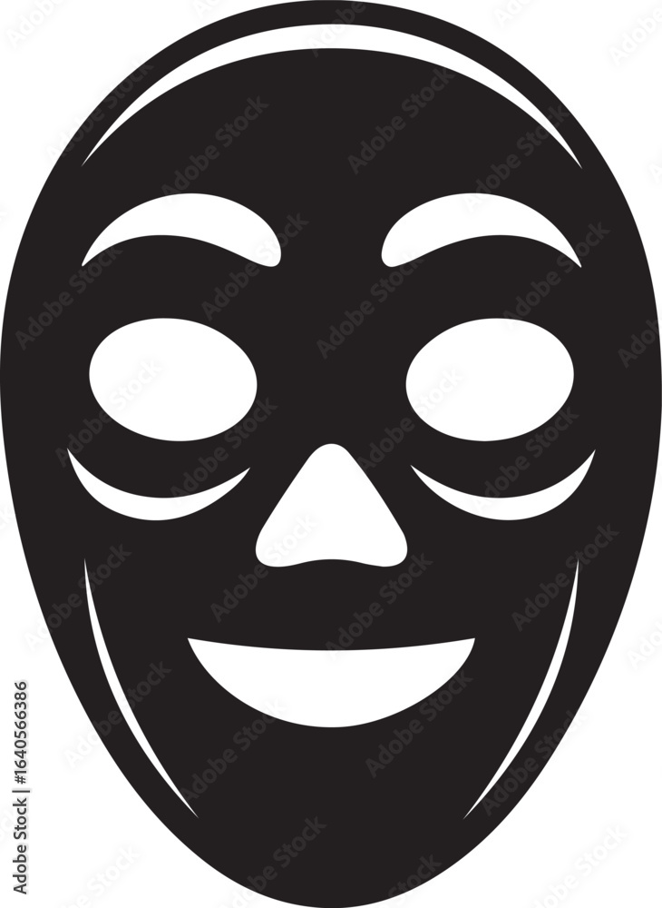 Ghost face mask silhouette vector illustration design Ghost face mask silhouette vector illustration design