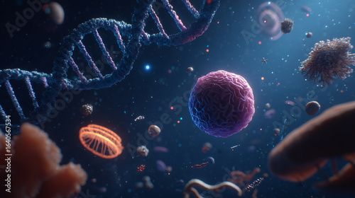 DNA Cell Visualization Genetics Research Microscope Science Molecular Biology Biochemistry Chromatin Structure Evolution Biophysics Health Medical Life 
