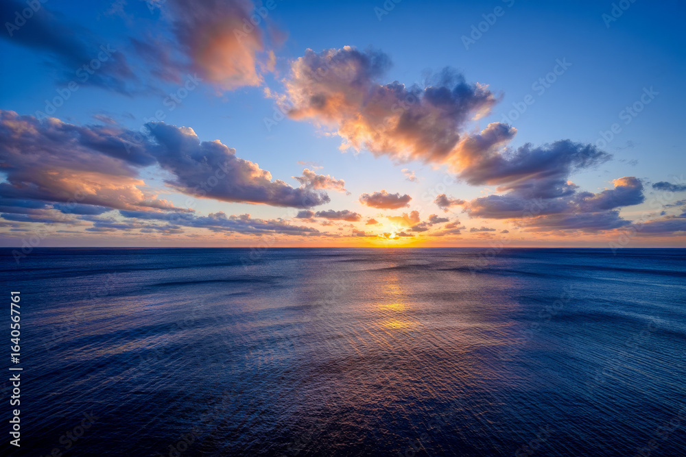 Fototapeta premium sunset over the ocean