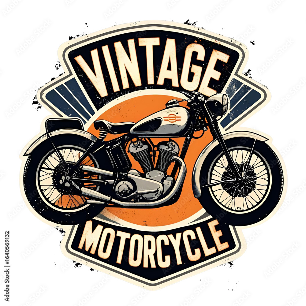 Obraz premium vintage motorcycle label
