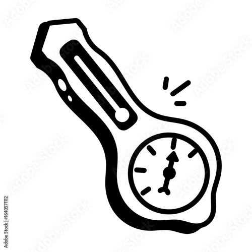 A sketchy style icon representing weather thermometer