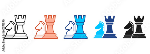 Tactic Icon Set Multiple Style Collection