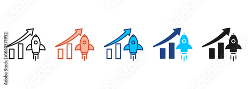 Chart Icon Set Multiple Style Collection
