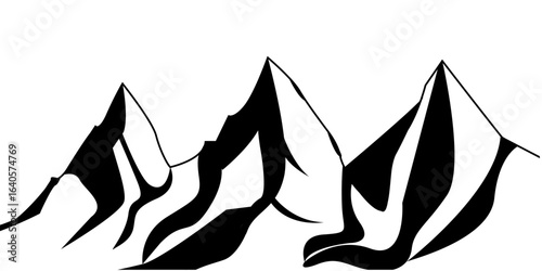 Sillhouette of mountain nature concept design. Vector illustration.