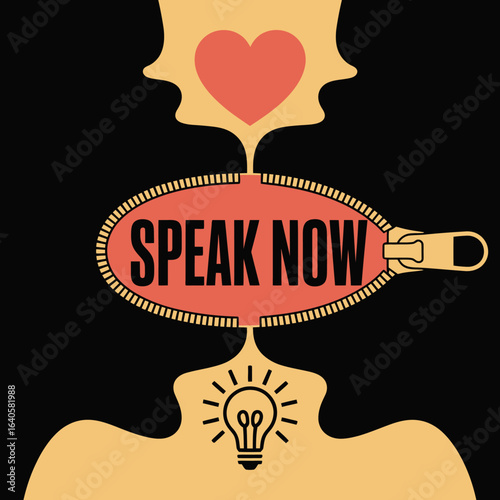 Unzip your inner voice and share your heartfelt ideas with the world a powerful visual metaphor for communication and self expression