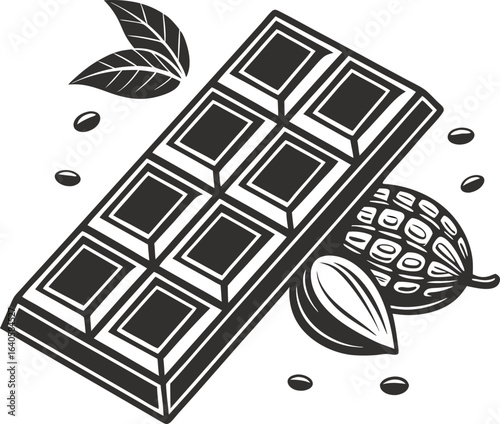 chocolate bar vector illustration