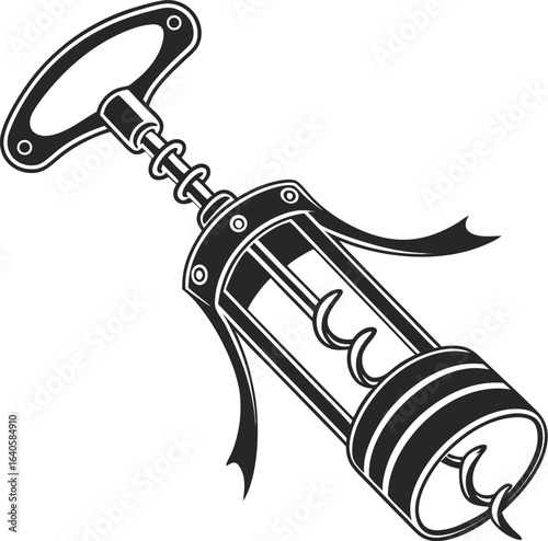 corkscrew on a white background