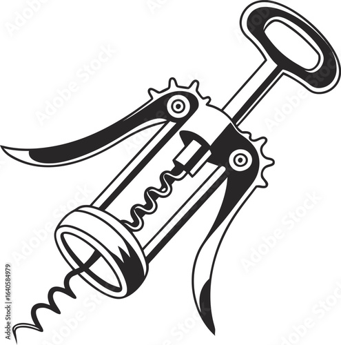 corkscrew on white background