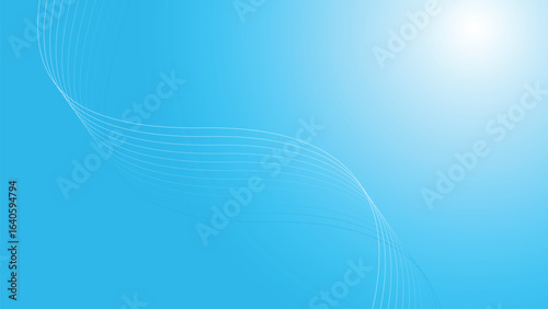 Abstract Blue Wavy Lines background design 