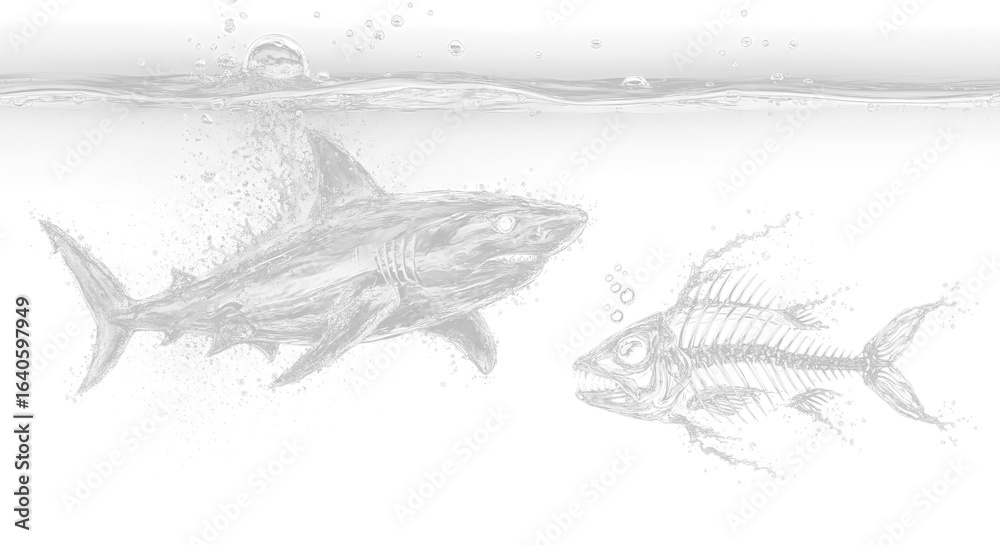 Obraz premium fish on a white background