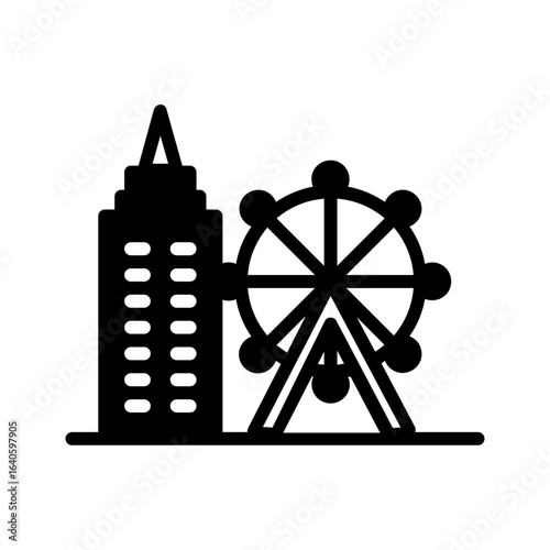 Vector multi color icon for Las vegas