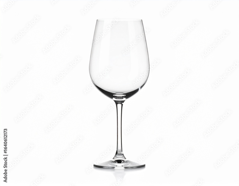 Empty Wine Glass on White Background Empty Wine Glass on White Background