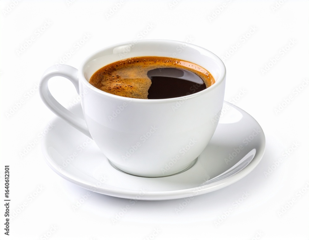 Obraz premium Single Coffee Cup on White Background