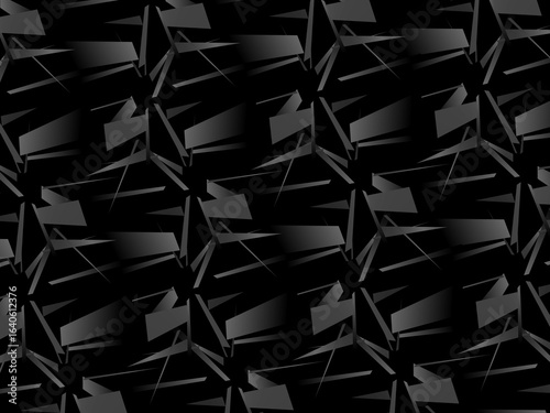 Background with abstract forged carbon fiber vector pattern with randomly arranged dark purple and black fragments, creating a modern and futuristic texture.