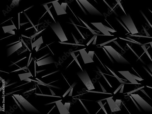 Background with abstract forged carbon fiber vector pattern with randomly arranged dark purple and black fragments, creating a modern and futuristic texture.