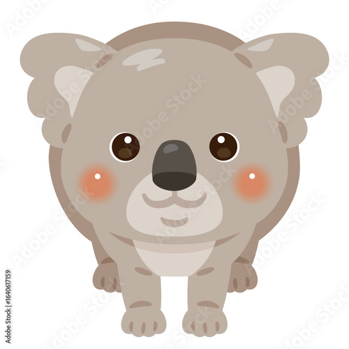 正面から見たコアラのイラスト
