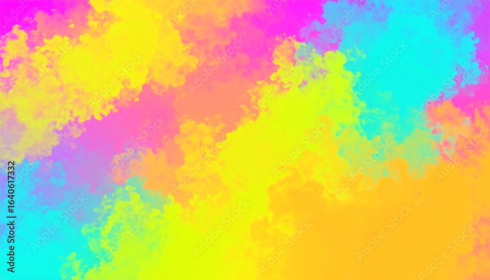 Fototapeta premium Colorful pop flowing cloud background.