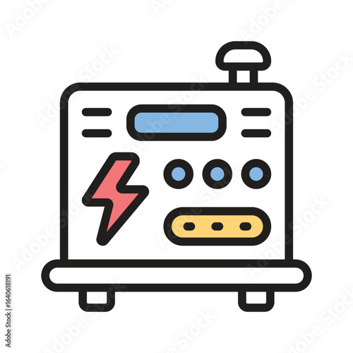 Generator icon creatively designed in linear style
