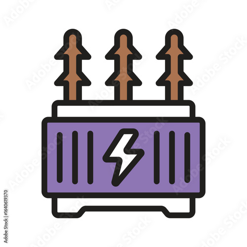 Transformer icon creatively designed in linear style