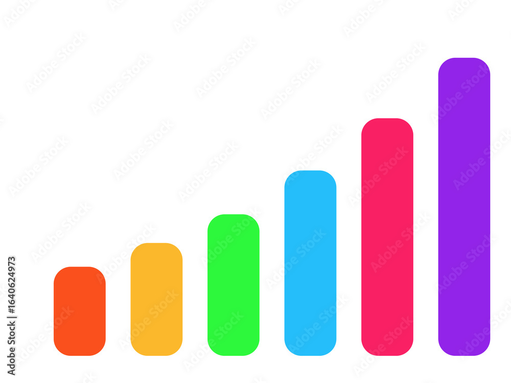 Colorful business bar chart with arrow, modern infographic design.Vibrant multicolor bar chart for business analytics, modern flat design, perfect for finance and data presentations. Colorful business bar chart with arrow, modern infographic design.Vibrant multicolor bar chart for business analytics, modern flat design, perfect for finance and data presentations.