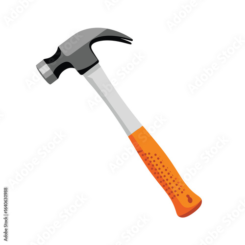 Vector illustration of hammer isolated on white background