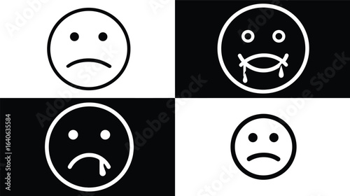 Sad Emoticons, Negative Feelings EPS