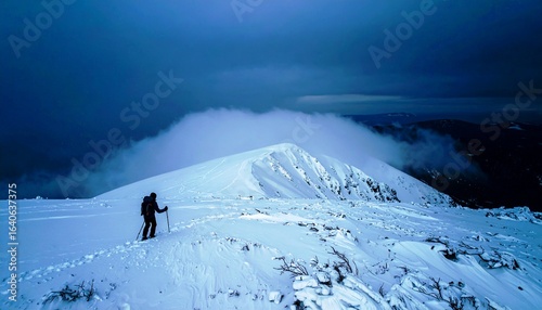 mountainous area in the North Pole with thick ice