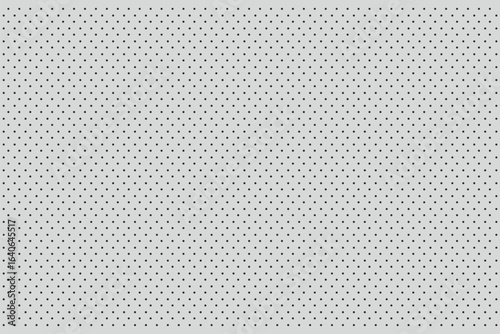 Pegboard grid peg board gray wall with dots, holes in geometric grid pattern. Perforated panel for hooks, diy construction. 