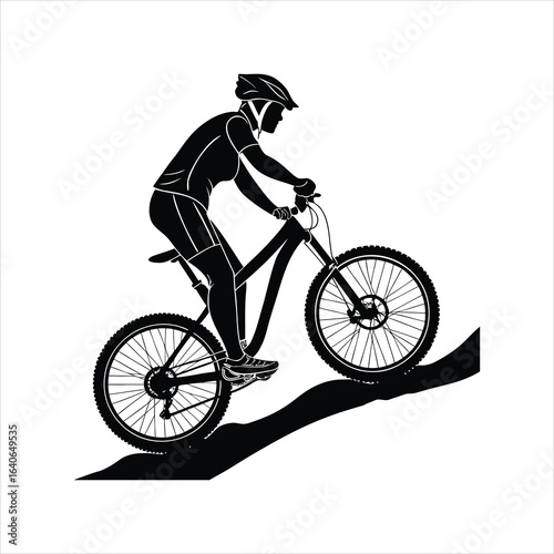 silhouette of a cyclist